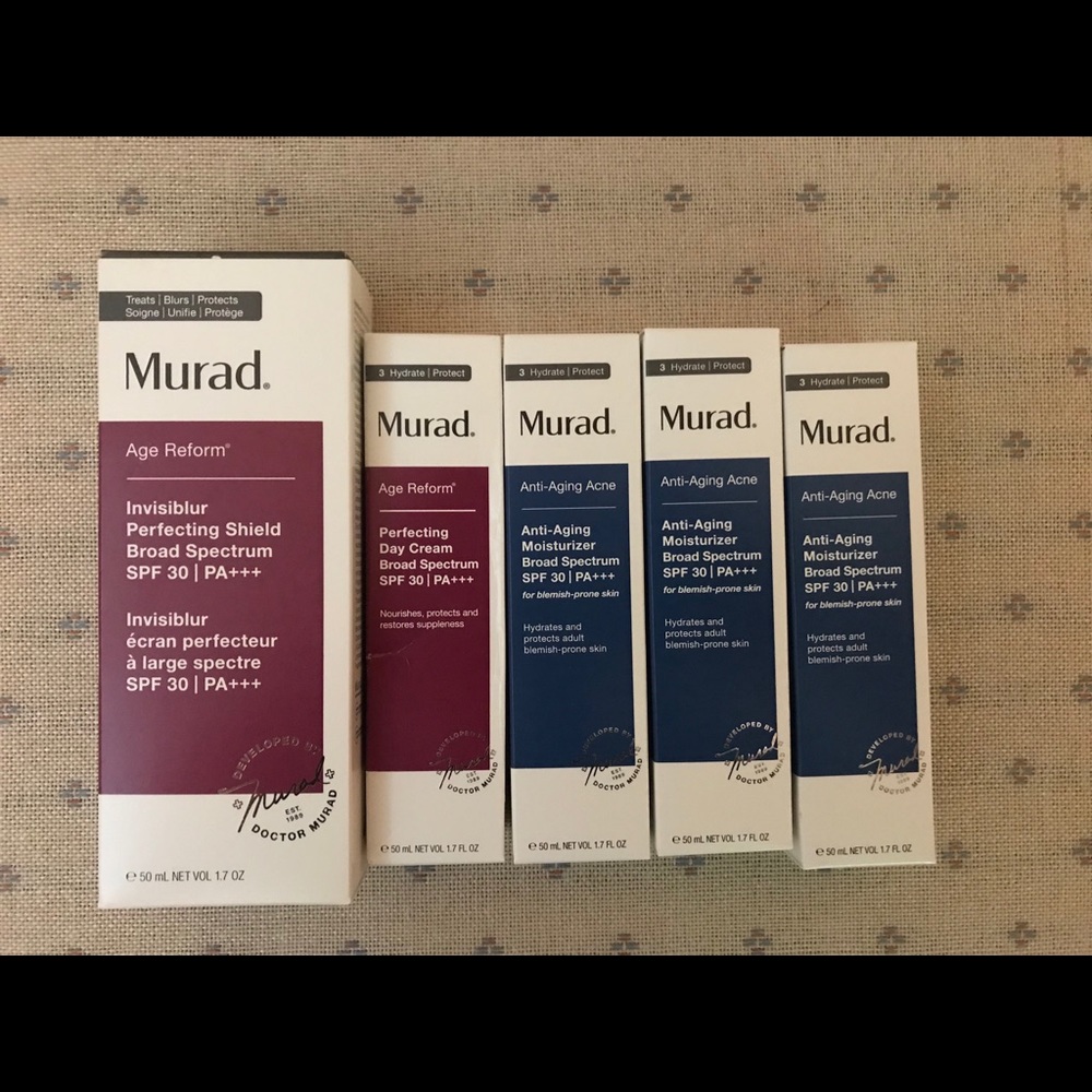 Murad Day, Anti-Aging Acne and Invisiblur Creams